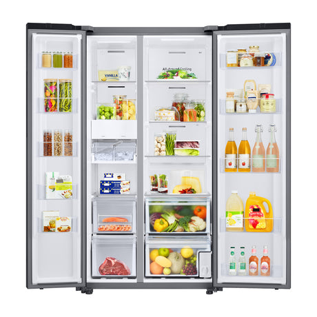 Samsung BESPOKE Refrigeradora Side By Side Digital Inverter | All Around Cooling | SpaceMax | Dual Ice Maker | 22.6p3 | Satin Gray Clean White