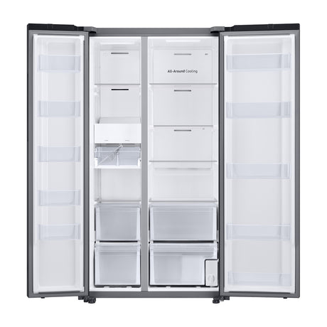 Samsung BESPOKE Refrigeradora Side By Side Digital Inverter | All Around Cooling | SpaceMax | Dual Ice Maker | 22.6p3 | Satin Gray Clean White