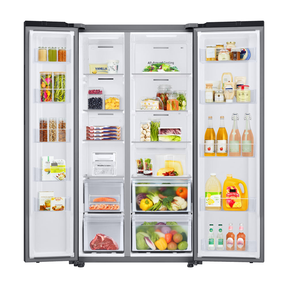 Samsung BESPOKE Refrigeradora Side By Side Digital Inverter | All Around Cooling | SpaceMax | Ice Maker | 22.60p3 | Clean White