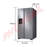 Samsung Refrigeradora Side By Side Digital Inverter | All-Around Cooling | SpaceMax | Dispensador de Agua y Hielo | 28.2p3