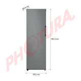 Samsung BESPOKE Congelador Vertical de 1 Puerta Digital Inverter | Modulos Personalizables | All Around Cooling | Power Freeze | Slim Ice Maker | 11.41p3 | Satin Grey