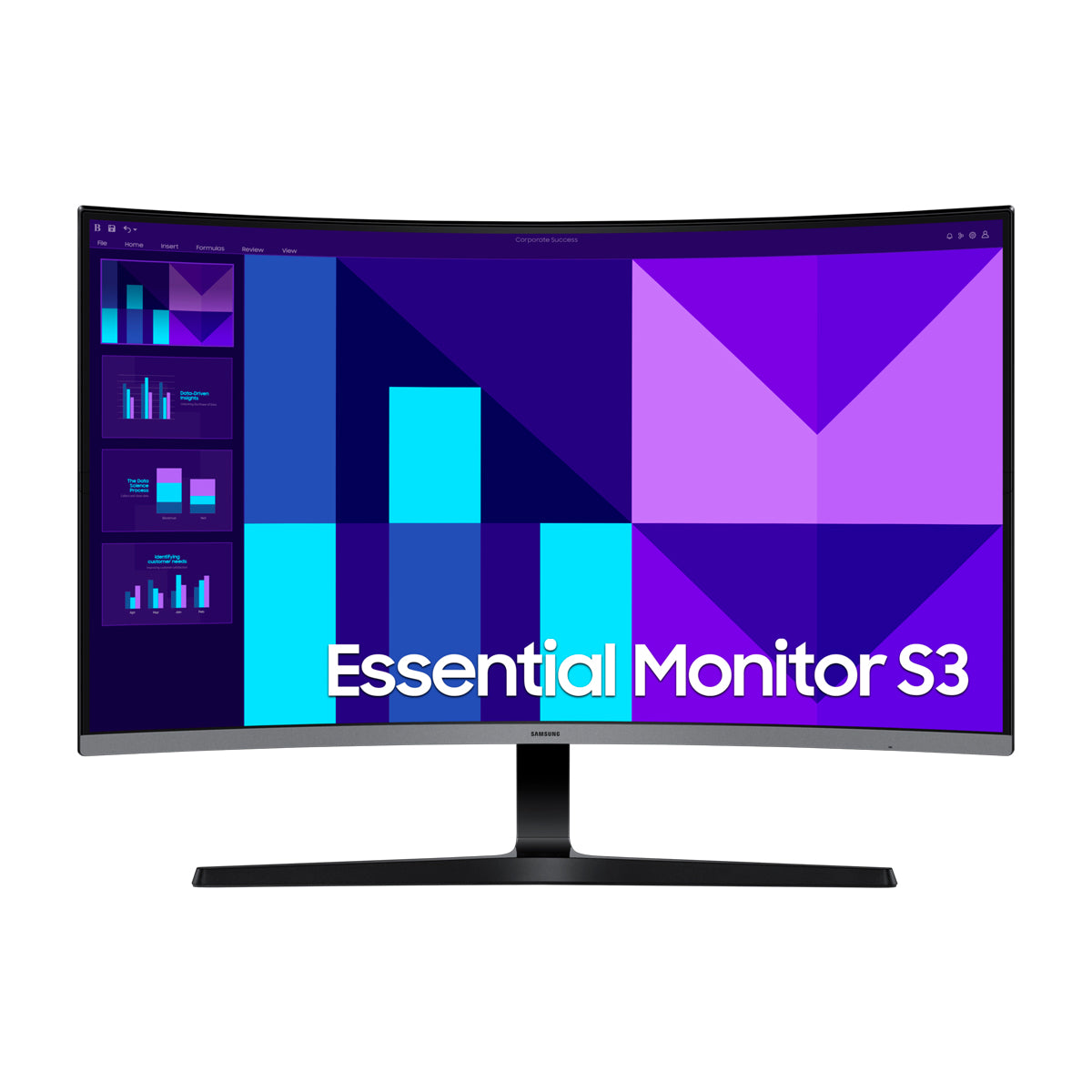 Samsung Essential S39GD Monitor Curvo VA LED Full HD de 32" | Flicker Free | Game Mode | Contrast Ratio