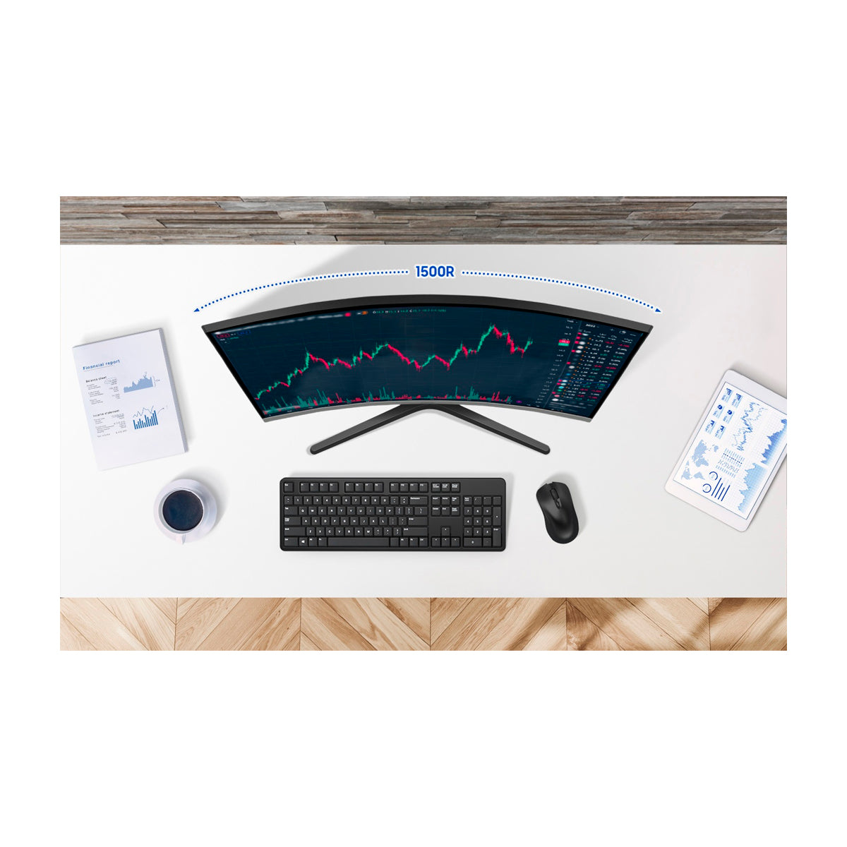 Samsung Essential S39GD Monitor Curvo VA LED Full HD de 32" | Flicker Free | Game Mode | Contrast Ratio