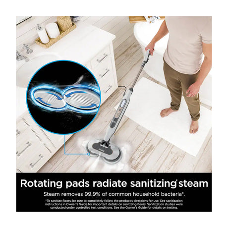 Shark Steam & Scrub Trapeador a Vapor | Steam Blaster Technology | 3 Cleaning Modes | Blanco