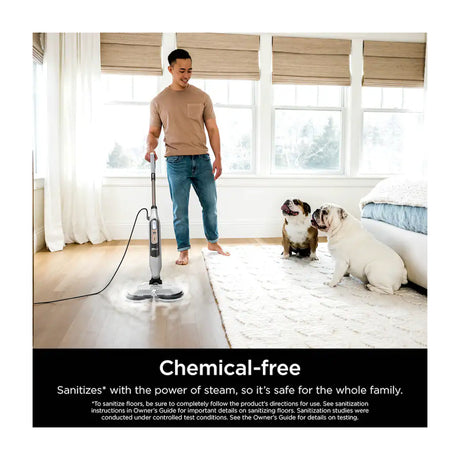 Shark Steam & Scrub Trapeador a Vapor | Steam Blaster Technology | 3 Cleaning Modes | Blanco
