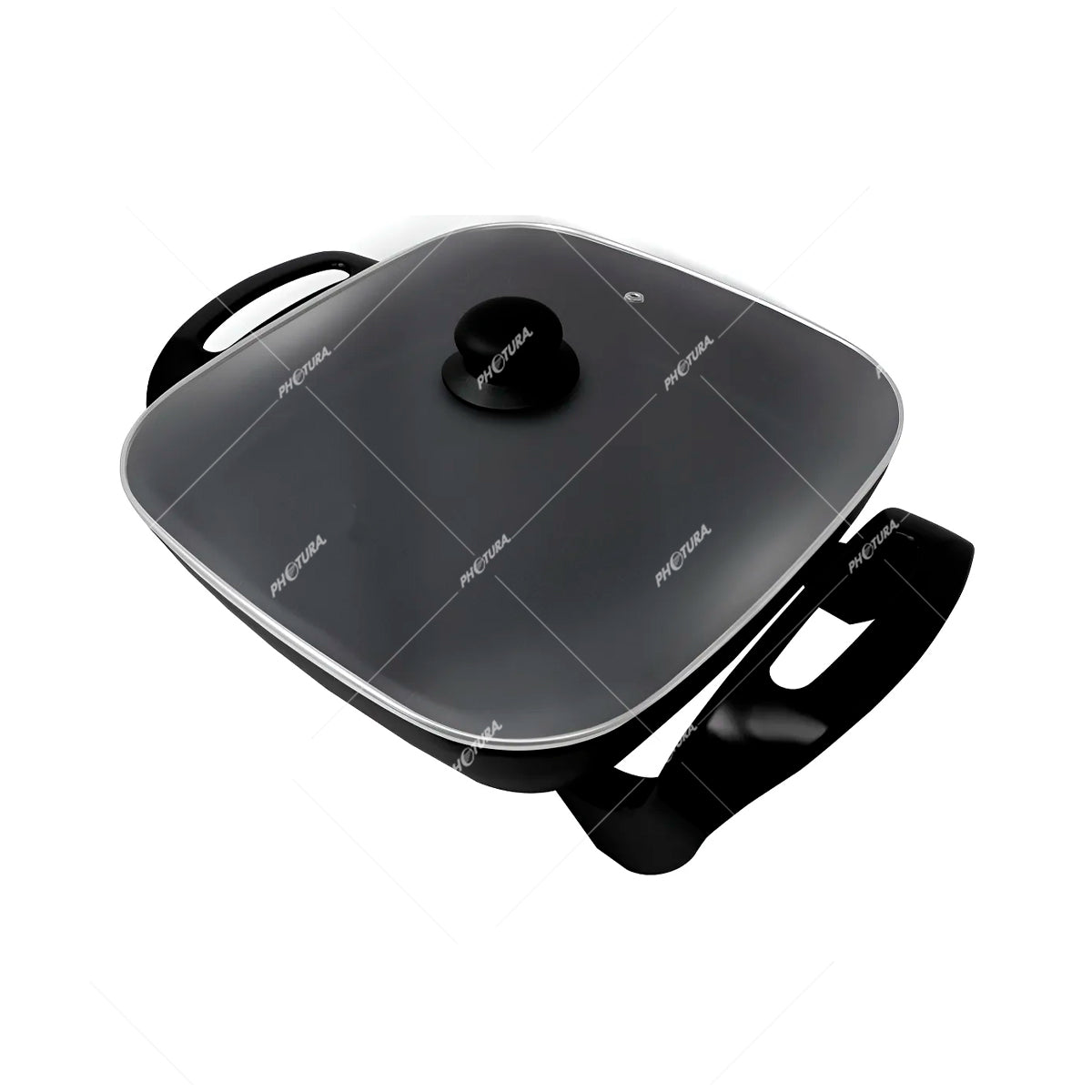 Sankey Sartén Eléctrico | Fácil Limpieza | Antiadherente | 30cm | 1200W | Negro