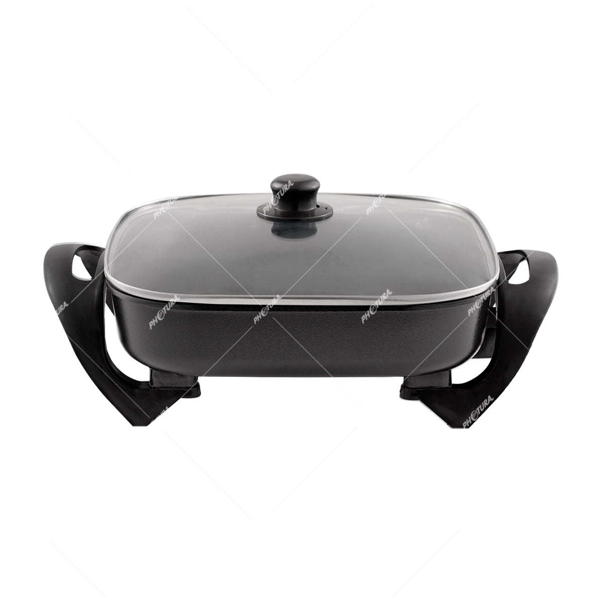 Sankey Sartén Eléctrico | Fácil Limpieza | Antiadherente | 30cm | 1200W | Negro