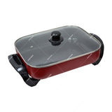 Sankey Sartén Eléctrico | Fácil Limpieza | Antiadherente | 37.5cm | 1400W | Rojo