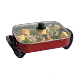 Sankey Sartén Eléctrico | Fácil Limpieza | Antiadherente | 37.5cm | 1400W | Rojo