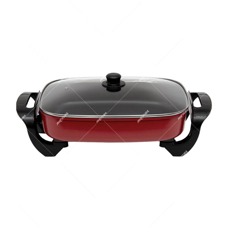 Sankey Sartén Eléctrico | Fácil Limpieza | Antiadherente | 37.5cm | 1400W | Rojo