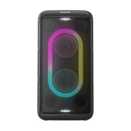 Panasonic Bocina Portátil Bluetooth | Bass Reflex | 15H | Karaoke | Luces LED | Bluetooth | Negro