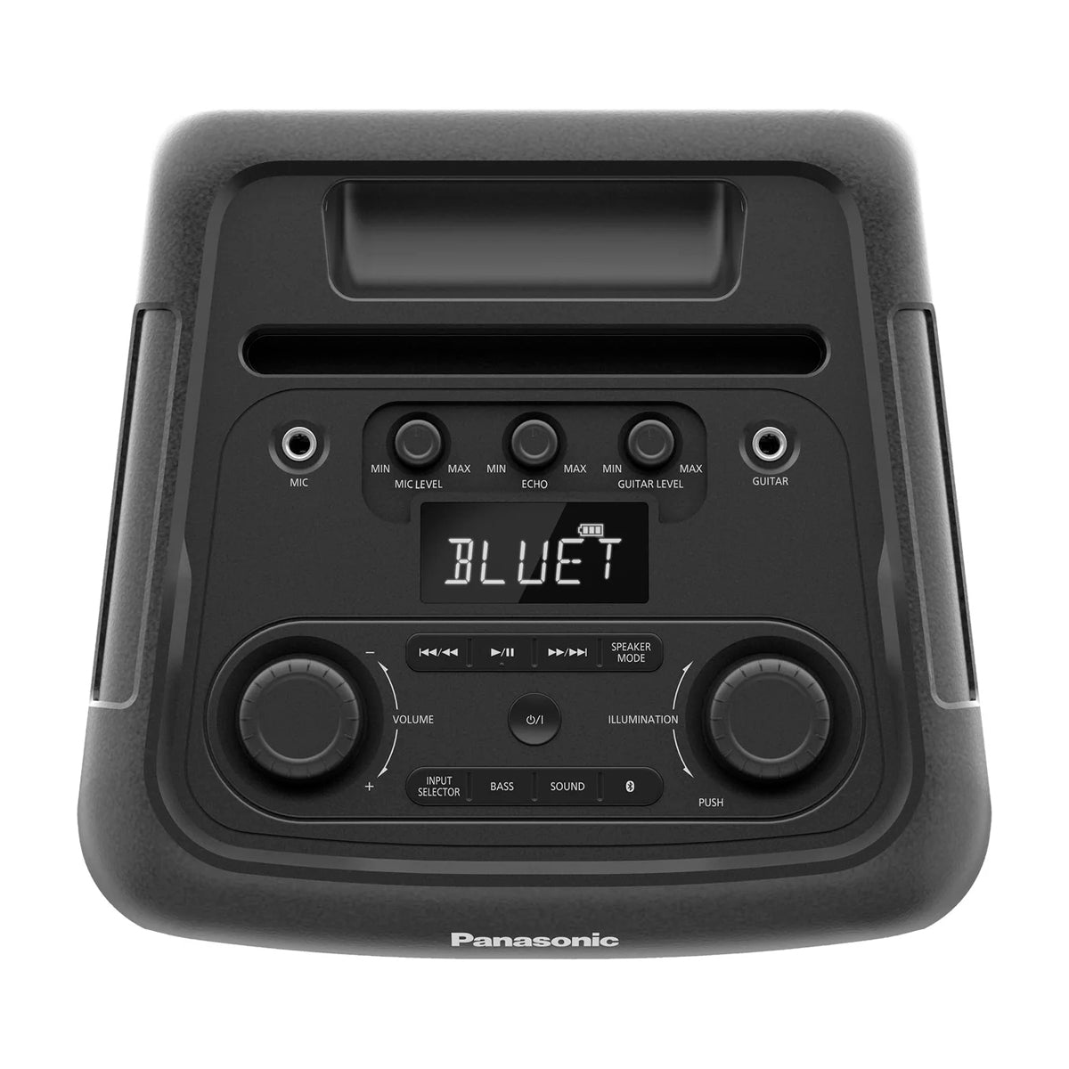 Panasonic Bocina Portátil Bluetooth | Bass Reflex | 15H | Karaoke | Luces LED | Bluetooth | Negro