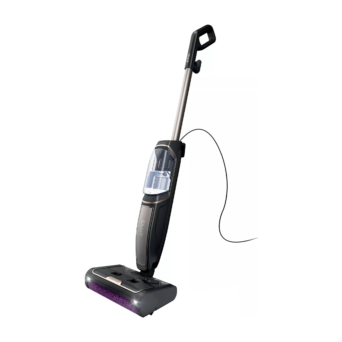Shark Steam Pickup Trapeador a Vapor 3-en-1 | Aspira | Limpia | Desinfecta | Brushroll | Negro