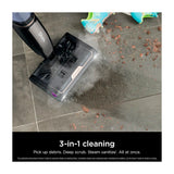 Shark Steam Pickup Trapeador a Vapor 3-en-1 | Aspira | Limpia | Desinfecta | Brushroll | Negro