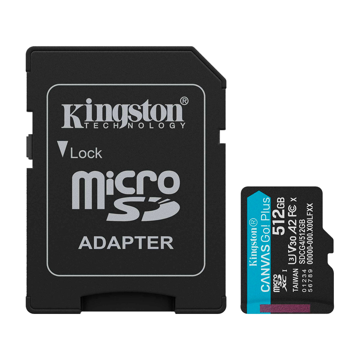 Kingston Memoria Micro SDXC de 512GB + Adaptador | UHS-I | V30 | U3 | Clase 10 | 200MB/s