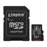 Kingston Memoria Micro SDXC de 256GB + Adaptador | UHS-I | V10 | U1 | Clase 10 | 150MB/s