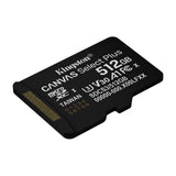 Kingston Memoria Micro SDXC de 512GB + Adaptador | UHS-I | V30 | U3 | Clase 10 | 150MB/s