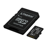 Kingston Memoria Micro SDXC de 64GB + Adaptador | UHS-I | V10 | U1 | Clase 10 | 100MB/s