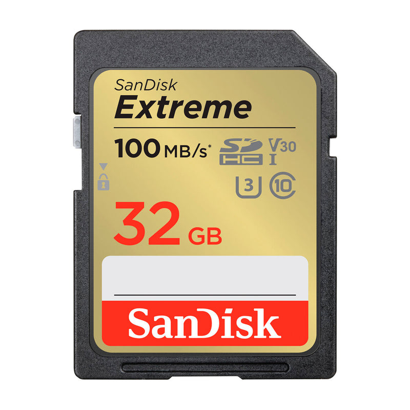 Sandisk Extreme Memoria SDHC de 32GB | UHS-I | V30 | U3 | Clase 10 | 100MB/s