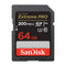 Sandisk Memoria SDXC de 64GB | UHS-I | V30 | U3 | Clase 10 | 200MB/s