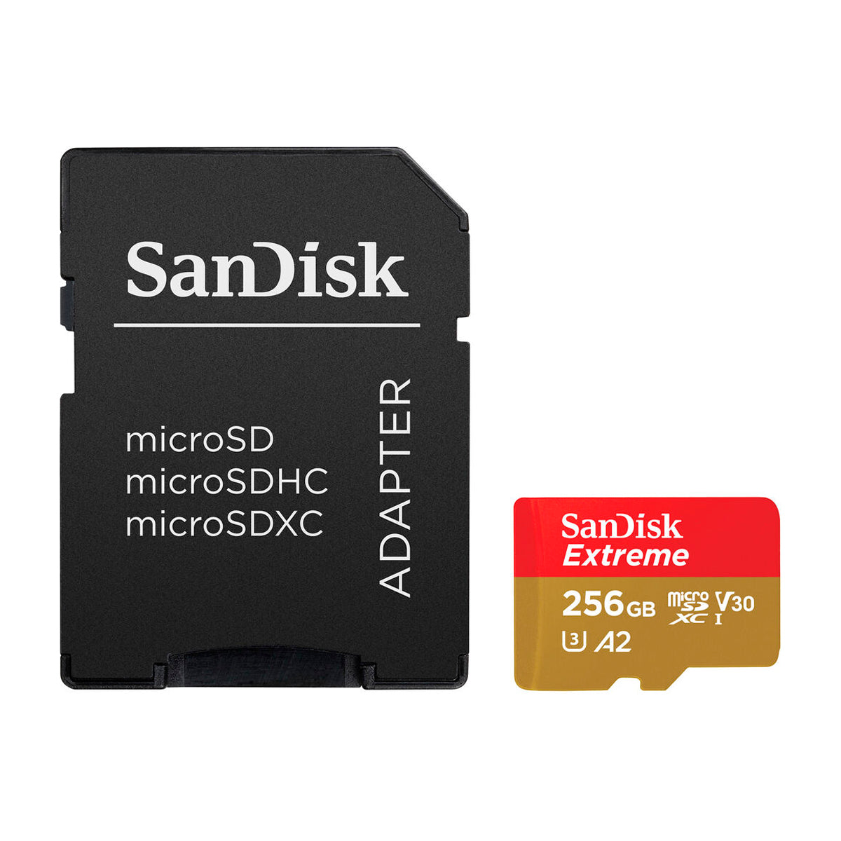 SanDisk Memoria Micro SDXC de 256GB + Adaptador | UHS-I | V30 | U3 | Clase 10 | 190 MB/s