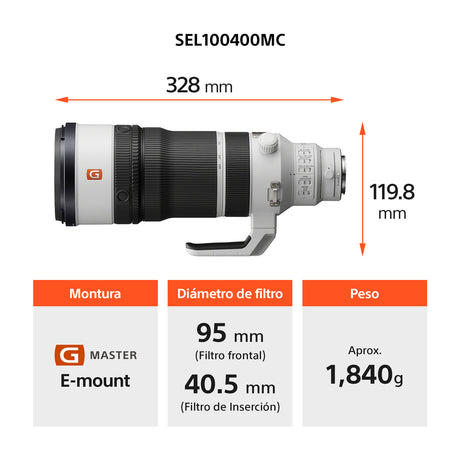 Sony Lente FE 100-400mm f/4.5 GM OSS