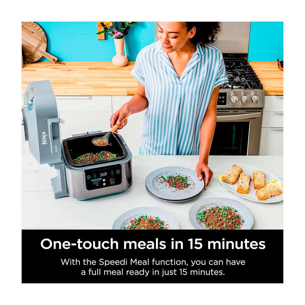 Ninja Speedi Olla Rápida Multifuncional 12-en-1 de 5.7L | Speedi Meals | Comidas de 15 Minutos | Freidora de Aire | Gris