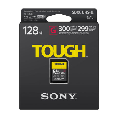 Sony TOUGH SF-G Memoria SDXC de 128GB | UHS-II | V90 | U3 | Clase 10 | 300Mb/s