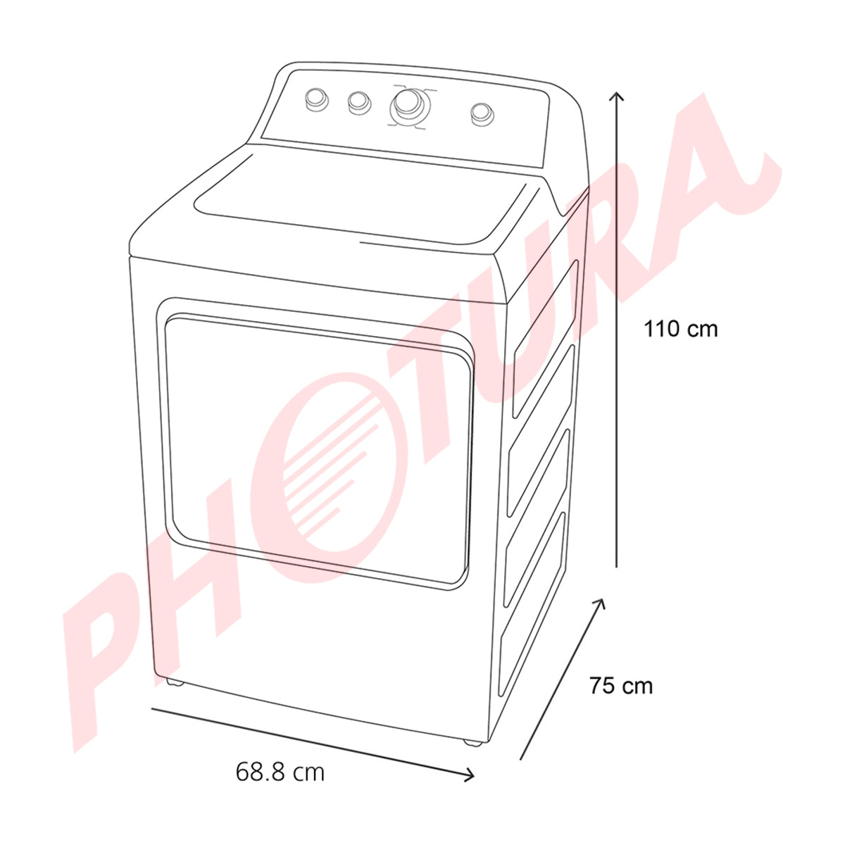 General Electric Secadora a Gas de Carga Frontal | Sistema Long Vent | Puerta Reversible | 22kg