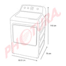 General Electric Secadora a Gas de Carga Frontal | Sistema Long Vent | Puerta Reversible | 22kg