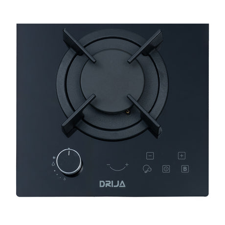 DRIJA Sicilia 30 Estufa Empotrable Dual (a Gas y Eléctrica) de Vitrocerámica | 2 Quemadores | Bloqueo de Seguridad