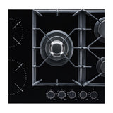 Drija Sicilia 76 Estufa Empotrable Dual (a Gas y Eléctrica) de Vidrio Templado | 5 Quemadores | Bloqueo de Seguridad