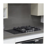 Drija Sicilia 76 Estufa Empotrable Dual (a Gas y Eléctrica) de Vidrio Templado | 5 Quemadores | Bloqueo de Seguridad