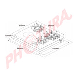 Drija Sicilia Touch 60 Estufa Empotrable Dual (a Gas y Eléctrica) de Vidrio Templado | 4 Quemadores | Bloqueo de Seguridad