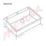 Drija Siena 84 Fregador Moderno de Acero Inoxidable | Sistema Anti Reboso | Enjuagador de Vasos | Bandeja de lavado | Dispensador de Jabón