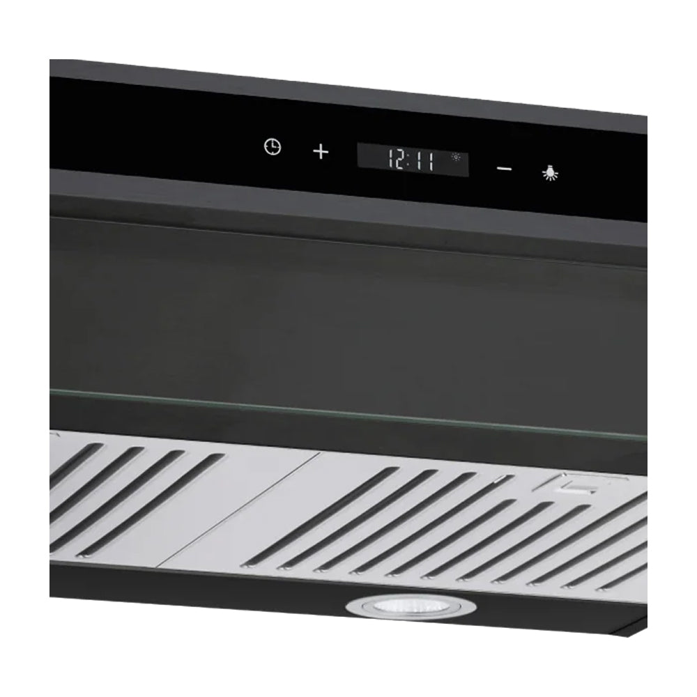 Drija Slim Touch 60 Black Extractor de Grasa | Tipo Compacto | 3 Velocidades | Panel Táctil | 1 Filtro de Carbón | 2 Filtros de Aluminio | 260m3/H | Negro