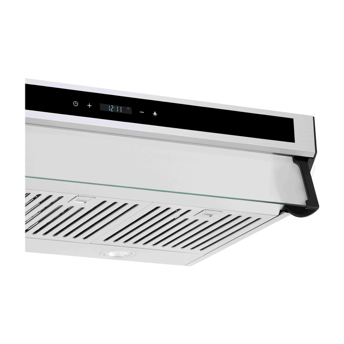 DRIJA Slim Touch 90 Acero Extractor de Grasa | Tipo Compacto | 3 Velocidades | Panel Táctil | 1 Filtro de Carbón | 3 Filtros de acero inoxidable | 260m3/h | Acero