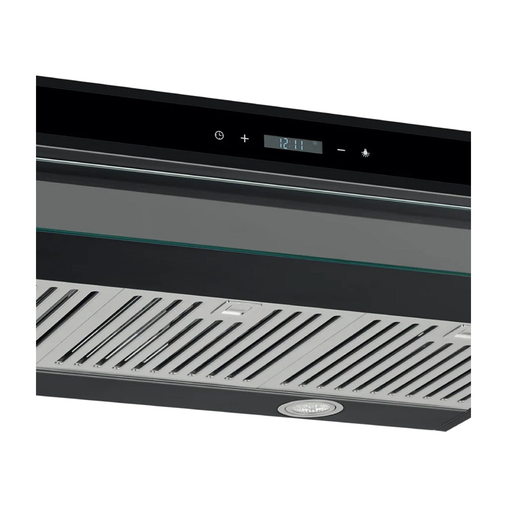 Drija Slim Touch 90 Black Extractor de Grasa | Tipo Compacto | 3 Velocidades | Panel Táctil | 1 Filtro de Carbón | 3 Filtros de acero inoxidable | 260m3/H | Negro