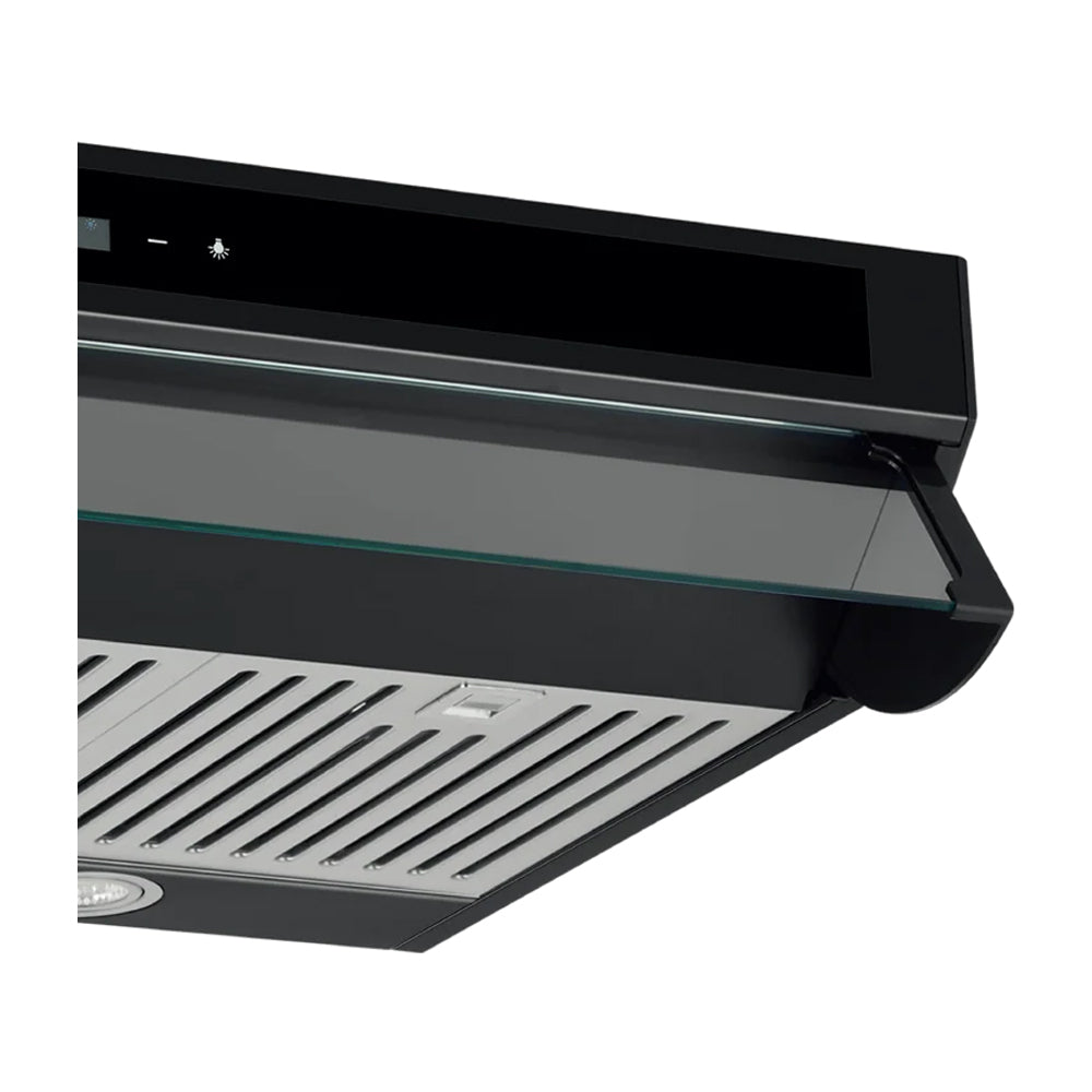 Drija Slim Touch 90 Black Extractor de Grasa | Tipo Compacto | 3 Velocidades | Panel Táctil | 1 Filtro de Carbón | 3 Filtros de acero inoxidable | 260m3/H | Negro