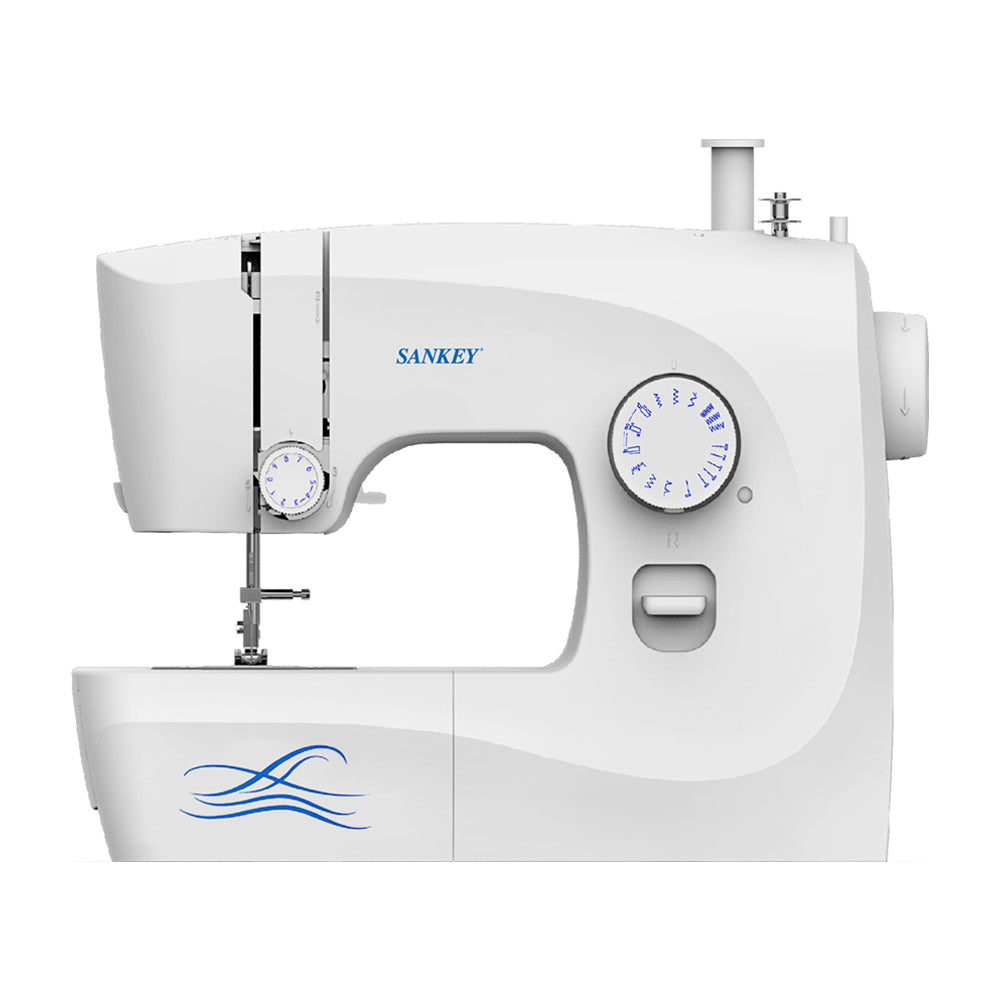 Sankey Máquina de Coser de 15 Puntadas | Ojal de 4 Pasos | Blanco