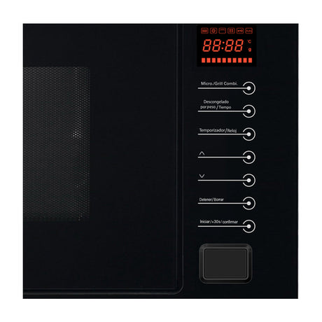 DRIJA Sorrento 25L Black Microondas Empotrable de 900W | 0.9p3 | Cocción Grill | Sistema de Bloqueo Infantil