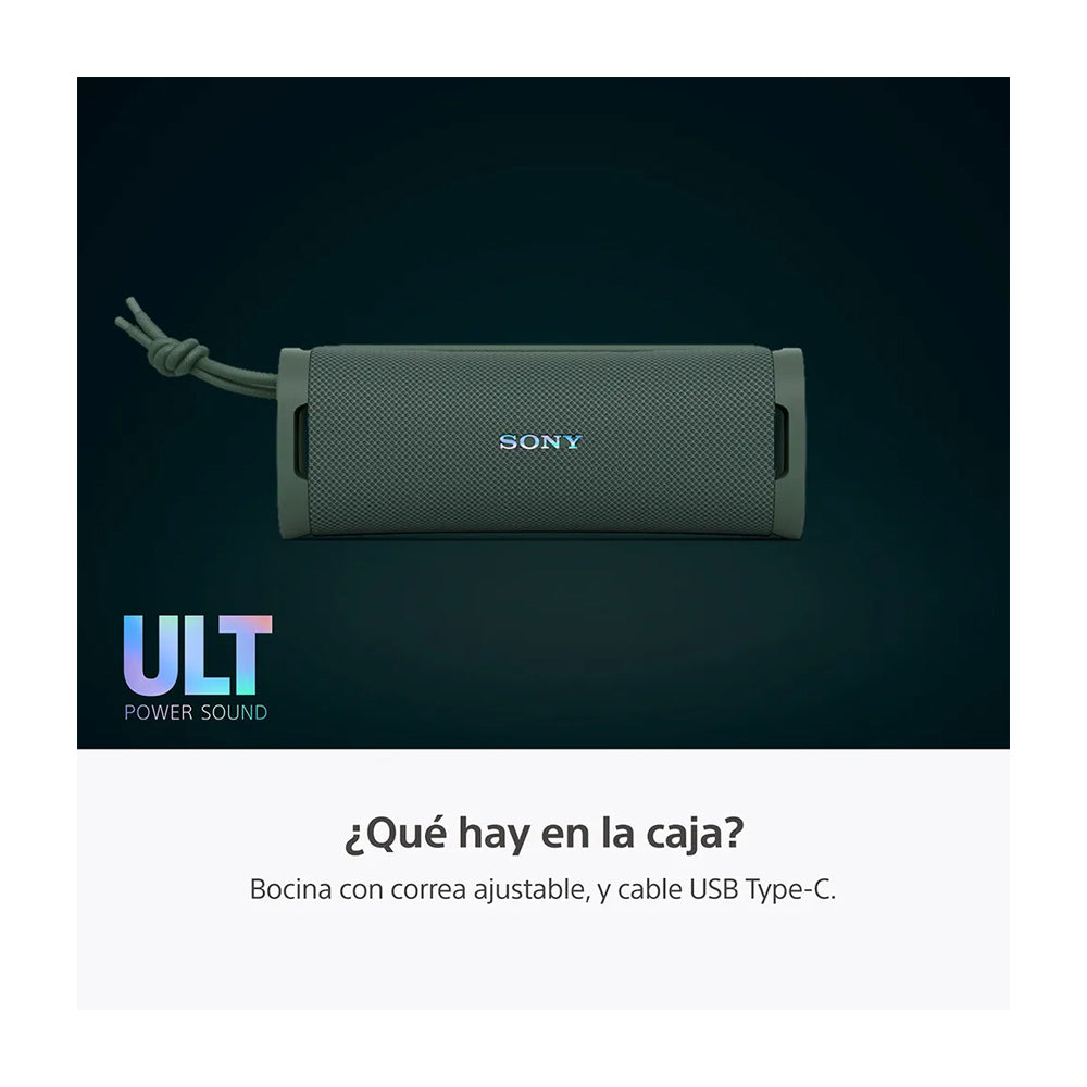Sony ULT FIELD 1 Bocina Portátil Bluetooth Waterproof | ULT Bass | 12H | IP67 | Verde