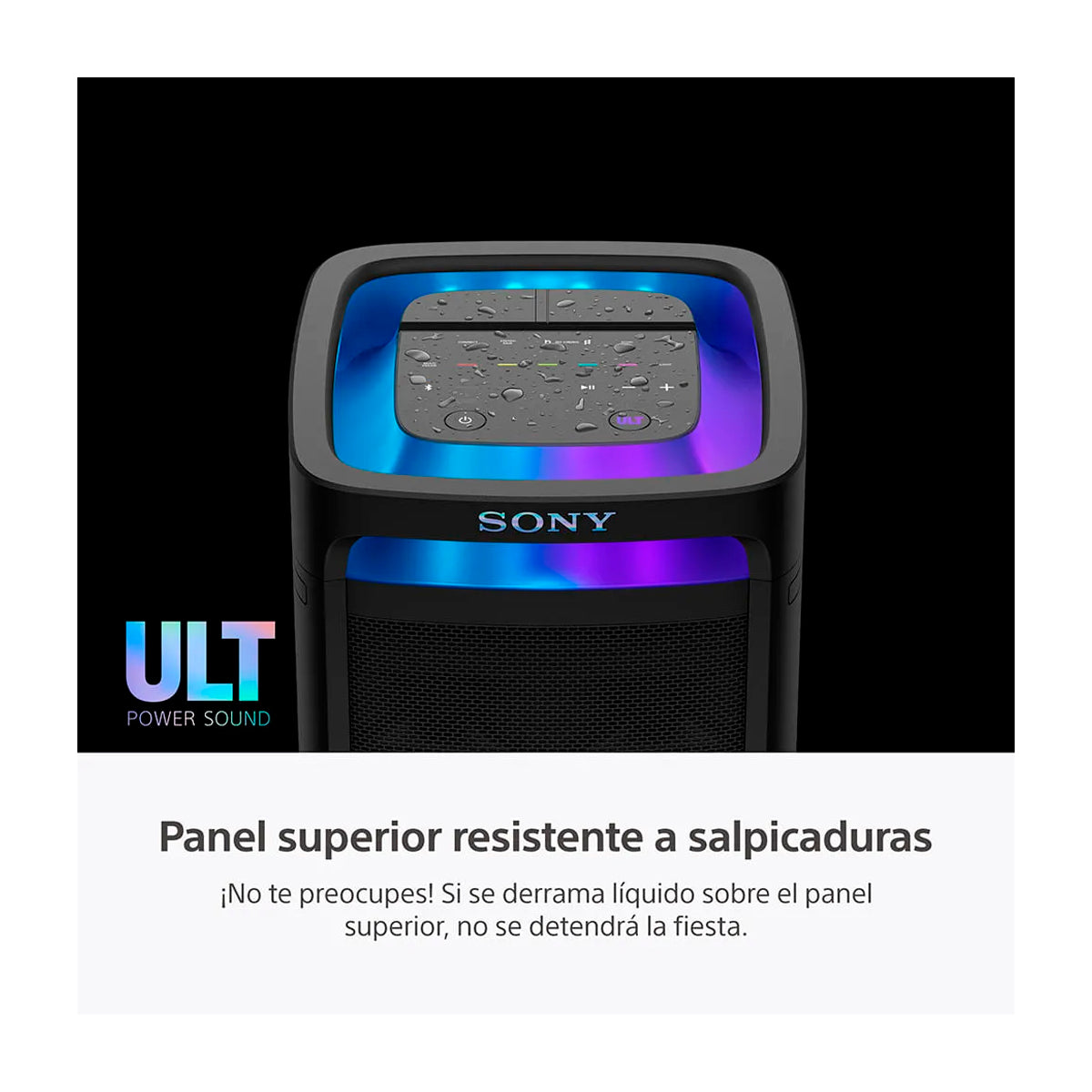Sony ULT TOWER 9AC Equipo de Sonido | LDAC | X-Balanced | Sonido 360° | ULT Bass Boost | Luces LED | Bluetooth