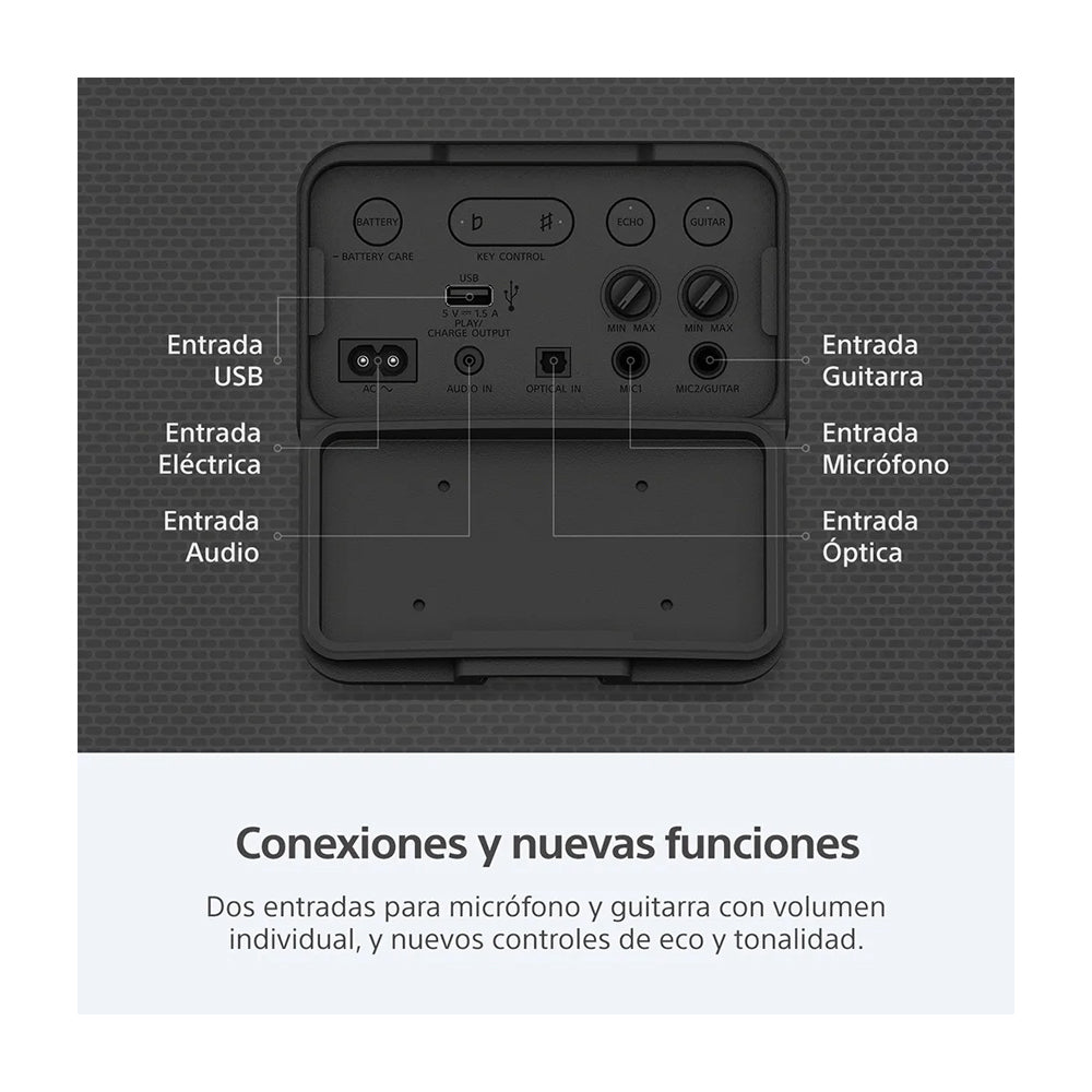 Sony XV800 Bocina Portátil Bluetooth | Mega Bass | Luces | 25H | Negro