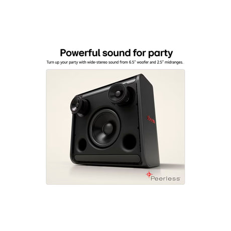 LG XBOOM Stage 301 Bocina Portátil Bluetooth | Auracast | Iluminación | Karaoke | 12H | IPX4 | Negro