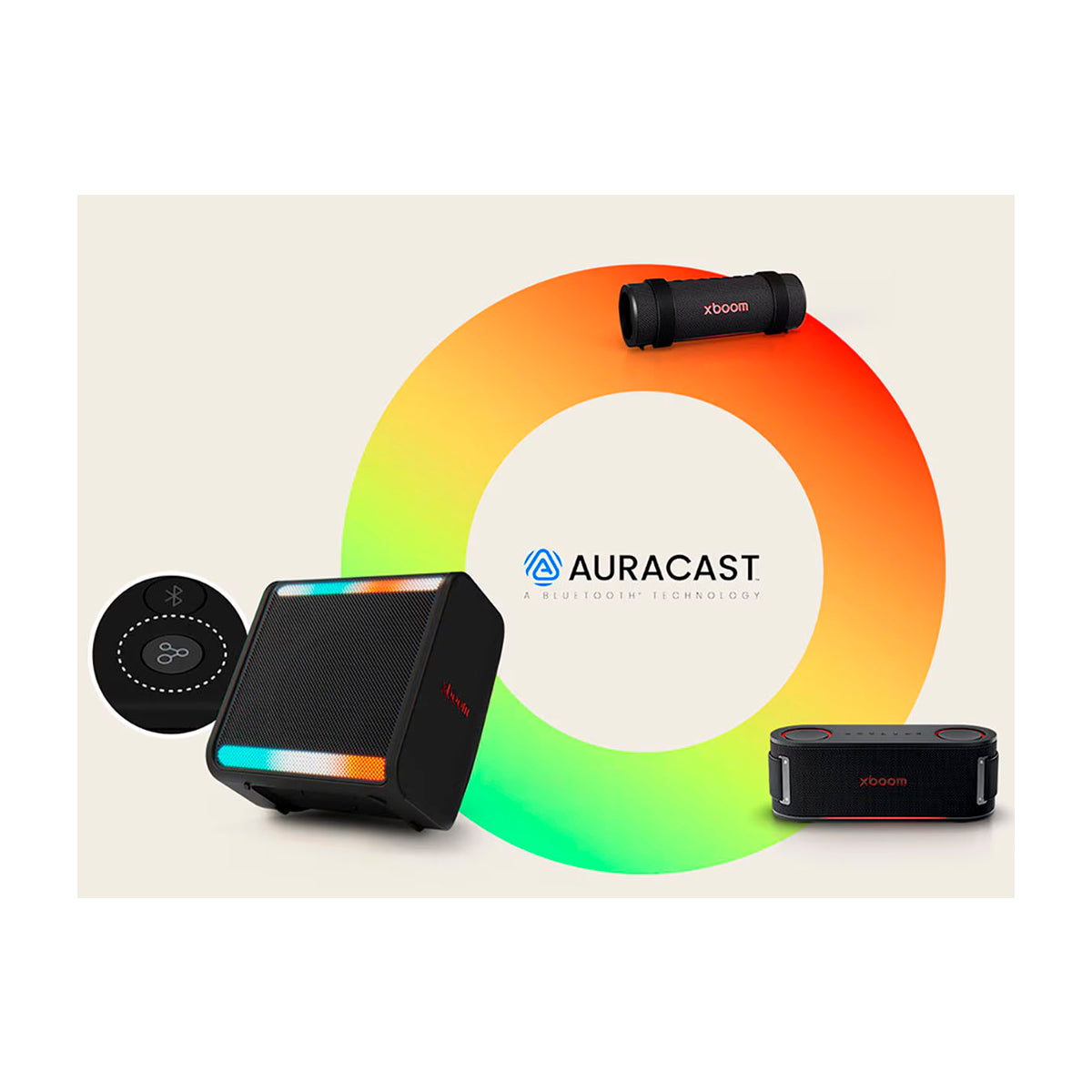 LG XBOOM Stage 301 Bocina Portátil Bluetooth | Auracast | Iluminación | Karaoke | 12H | IPX4 | Negro