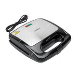 Sankey Sandwichera | Antiadherente | Mango con Aislamiento Térmico | Negro Plateado