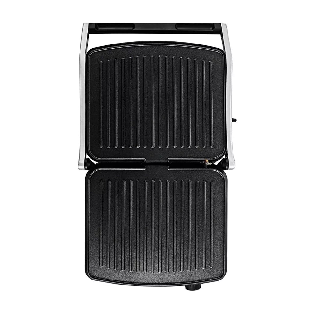 Sankey Sandwichera Panini Grill | Tapa Flotante Ajustable | Regulador de Temperatura | 1500W | Negro Plateado