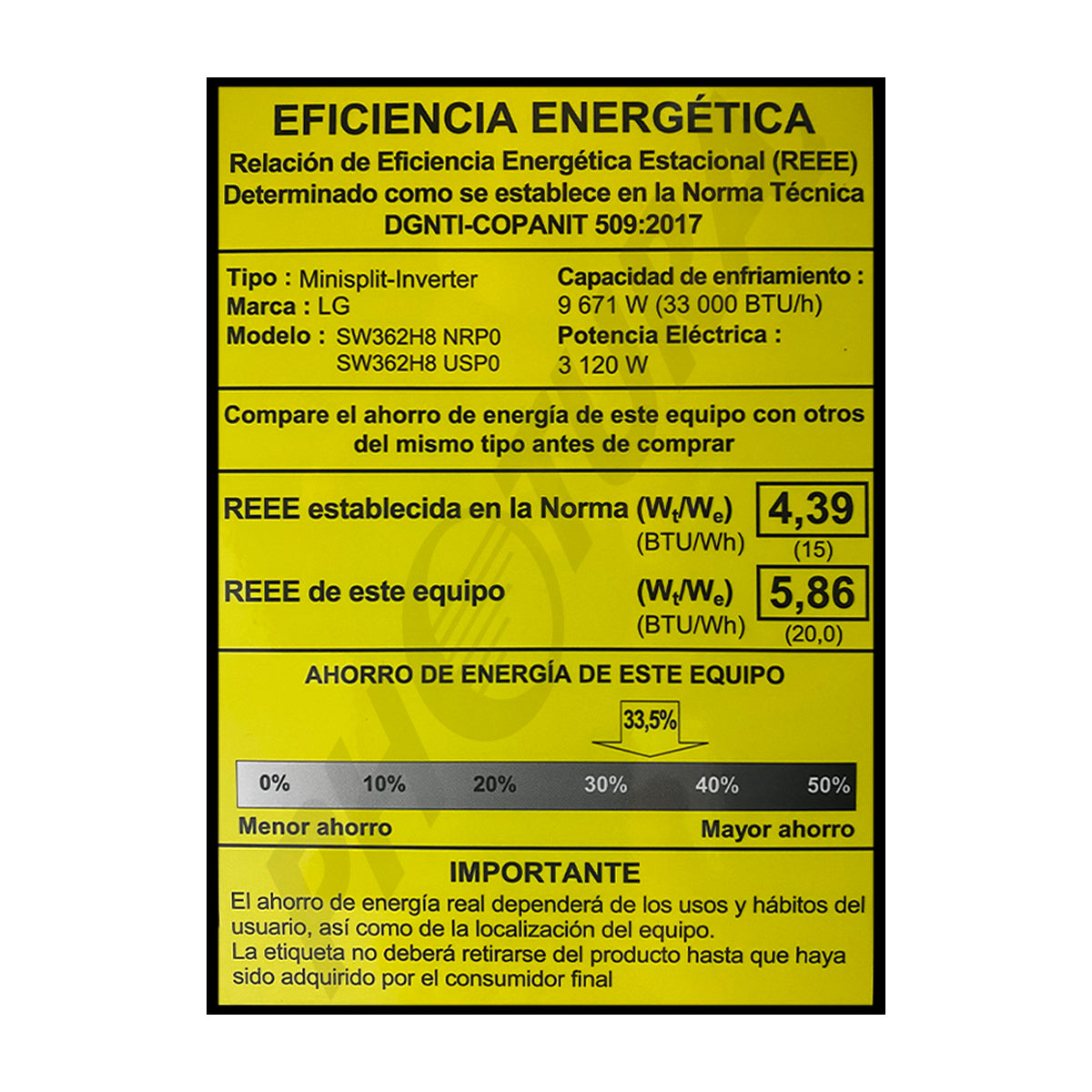 LG Aire Acondicionado Split Dual Inverter 33,000 BTU | SEER 20 | DUALCOOL | Smart ThinQ WiFi | Hasta 70% de Ahorro | 220v