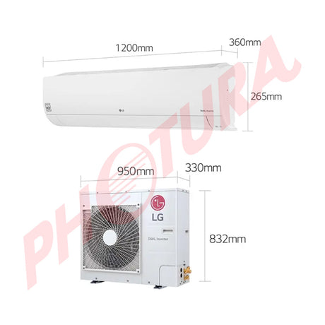 LG Aire Acondicionado Split DUAL Inverter 33,000 BTU | SEER 20 | DUALCOOL | Smart ThinQ WiFi | Hasta 70% de Ahorro | 220v